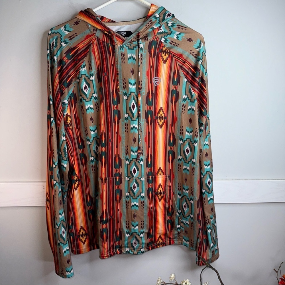 Rock & Roll Denim Colorful Patterned Hoodie